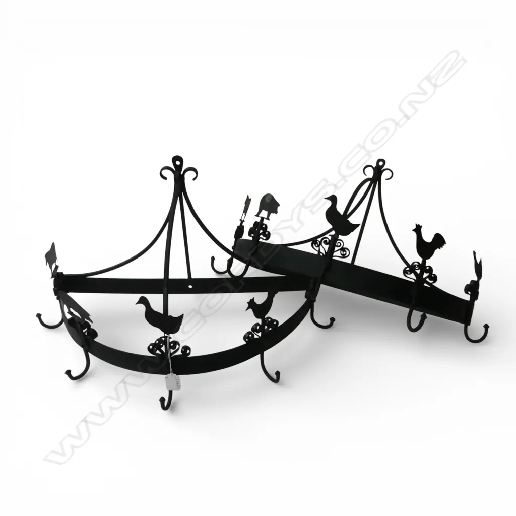 WROUGHT IRON KITCHEN POT HANGERS 500x270x340mm Image 1++