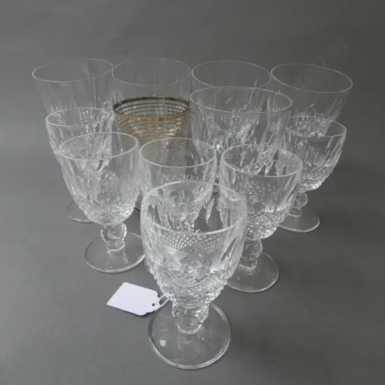 12 GLASSES INCL. 6 WATERFORD H.100mm (1 AF)