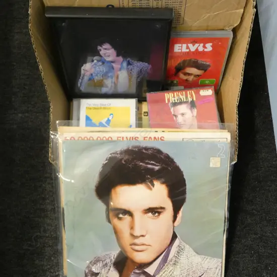 ELVIS COLLECTION; CDs, RECORDS ETC