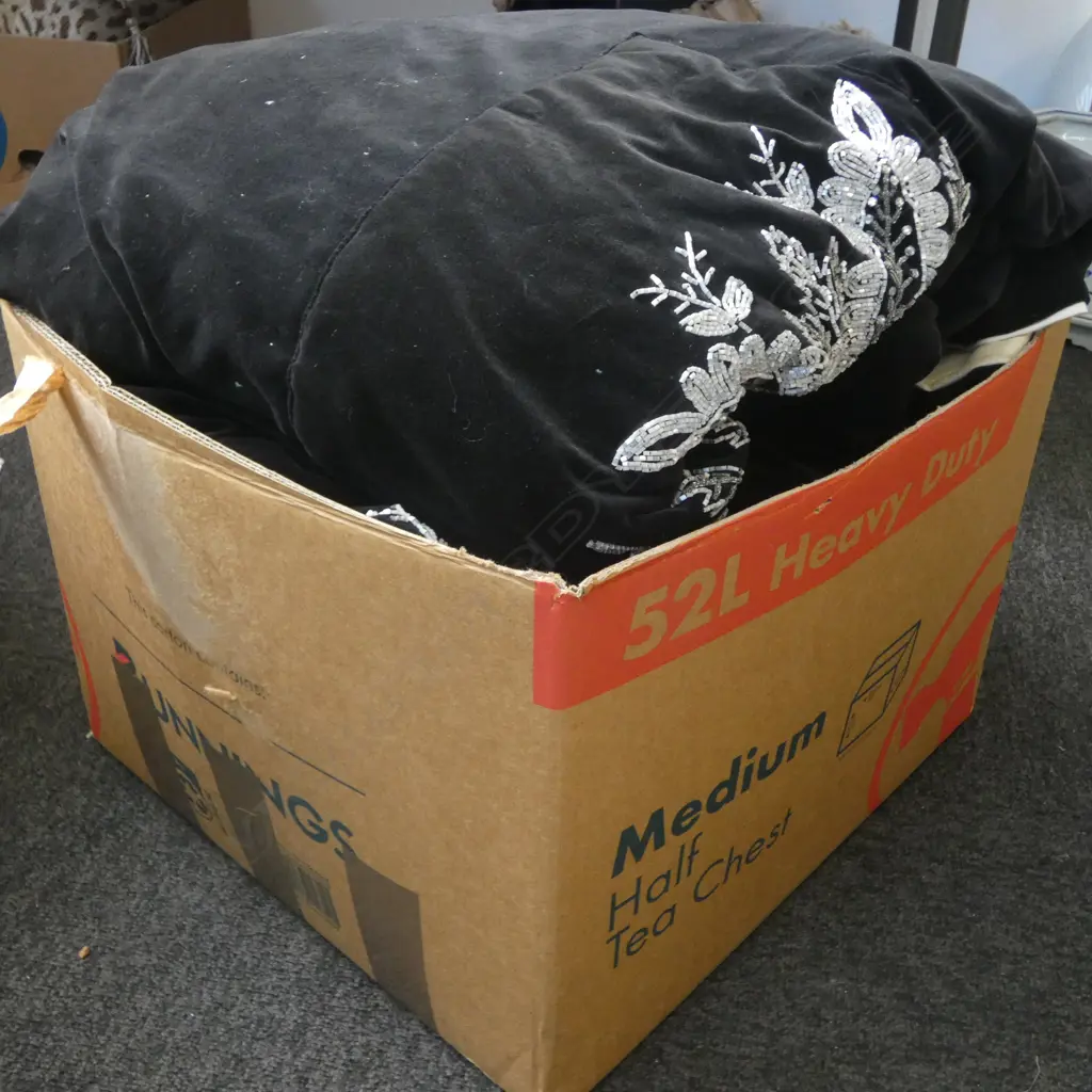 BOX OF BLACK VELVET CURTAINS Image 1++