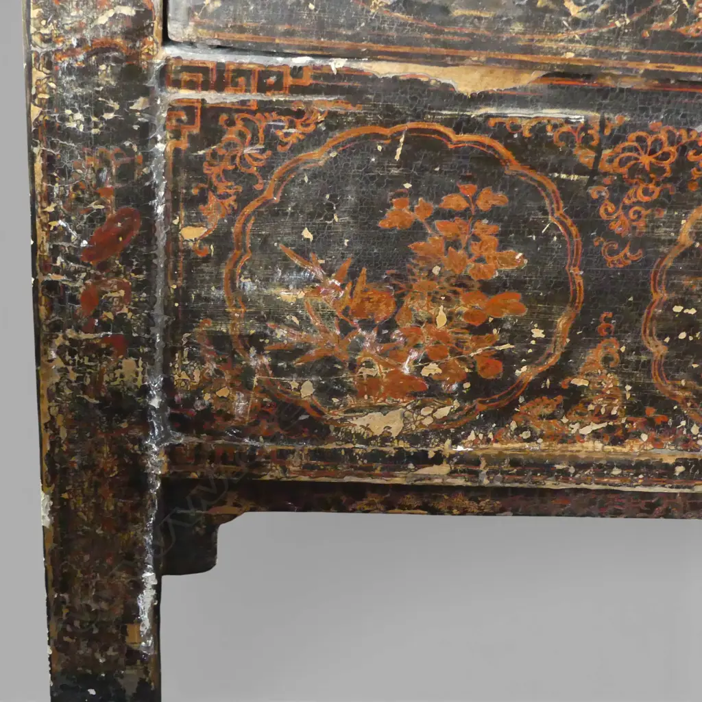 ANTIQUE CHINESE CABINET losses to lacquer 1210x565x1870mm Image 1++
