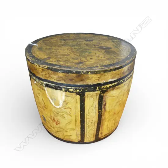ORIENTAL LACQUER LIDDED CONTAINER H.335mm, 405mm dia