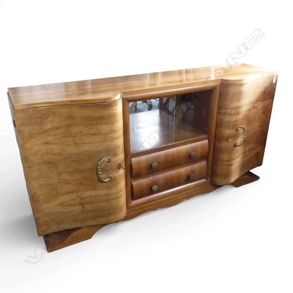 Large art deco walnut sideboard. 2000 x 510 x 1010mm Image 1++