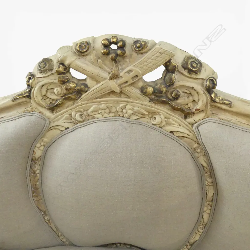 ANTIQUE FRENCH SOFA needs reupholstery W.2200mm approx. Image 1++