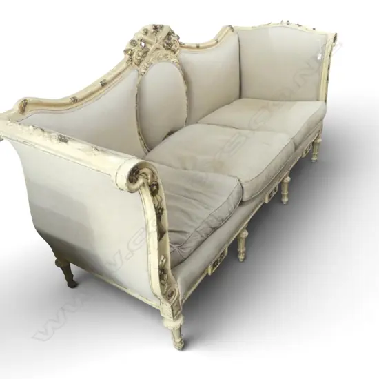 ANTIQUE FRENCH SOFA needs reupholstery W.2200mm approx.