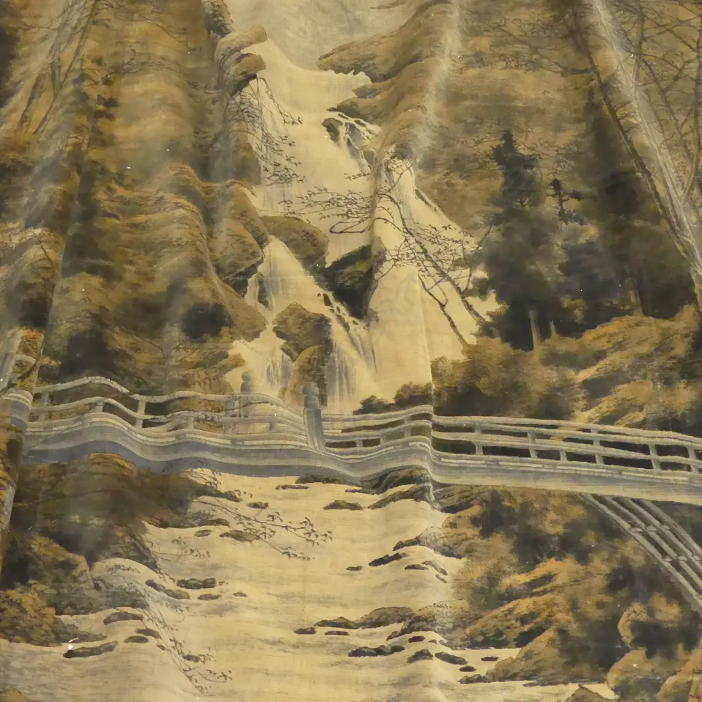 LRG OLD FABRIC DEPICTING LANDSCAPE 1520mm x 2190mm Image 1++