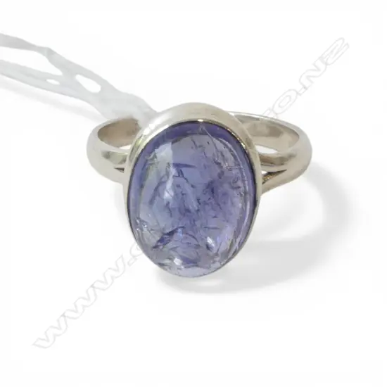 SILVER TANZANITE RING
