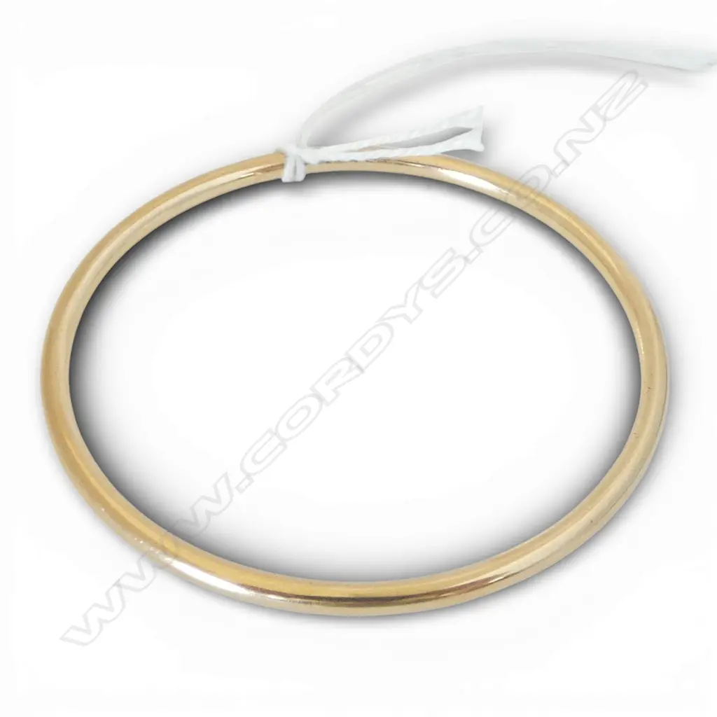 9ct YELLOW GOLD HOOP BANGLE outer diameter 67mm 18.4gms Image 1++