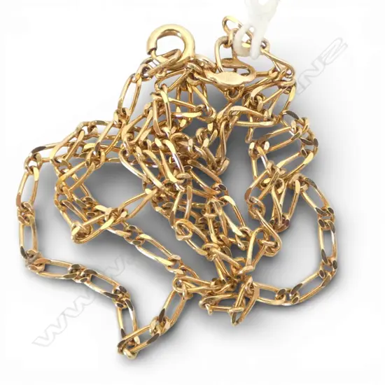 9ct YELLOW GOLD NECK CHAIN L.440mm. 3.9gms