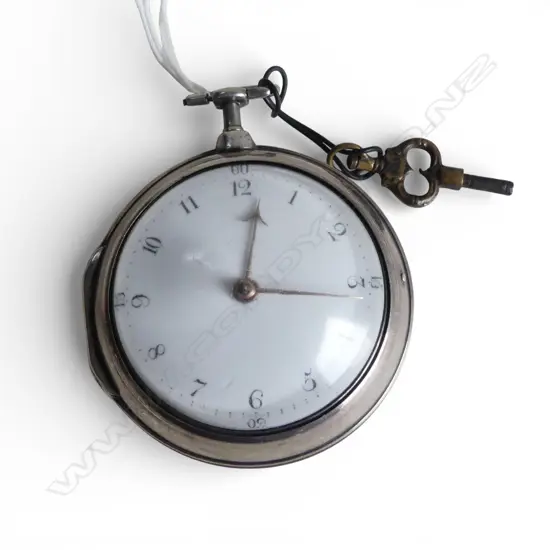 London 1793 SILVER PAIR CASED POCKET WATCH VERGE by William Newman of London #3044