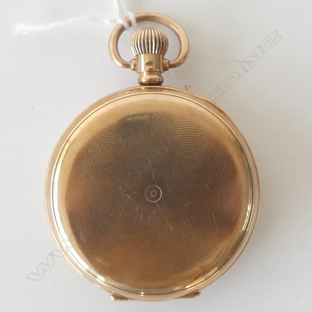 9CT GOLD FULL HUNTER POCKET WATCH 95.22gms Image 1++
