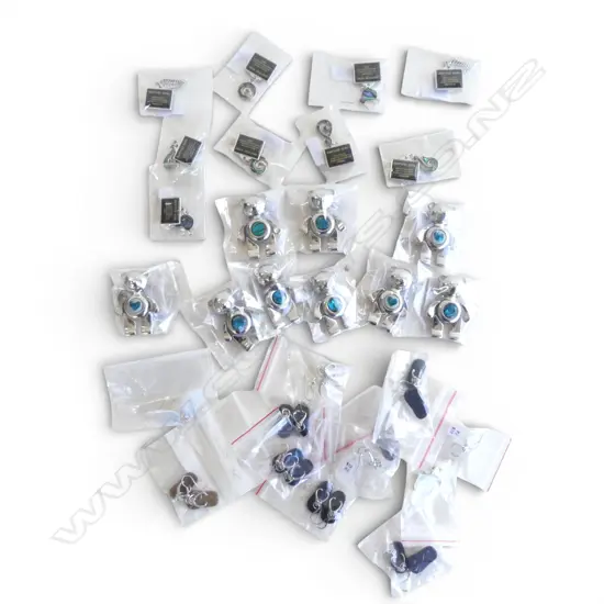 LOT PAUA CHARM FRIDGE MAGNETS & QTY BAGS of JANDAL EARINGS, new old stock