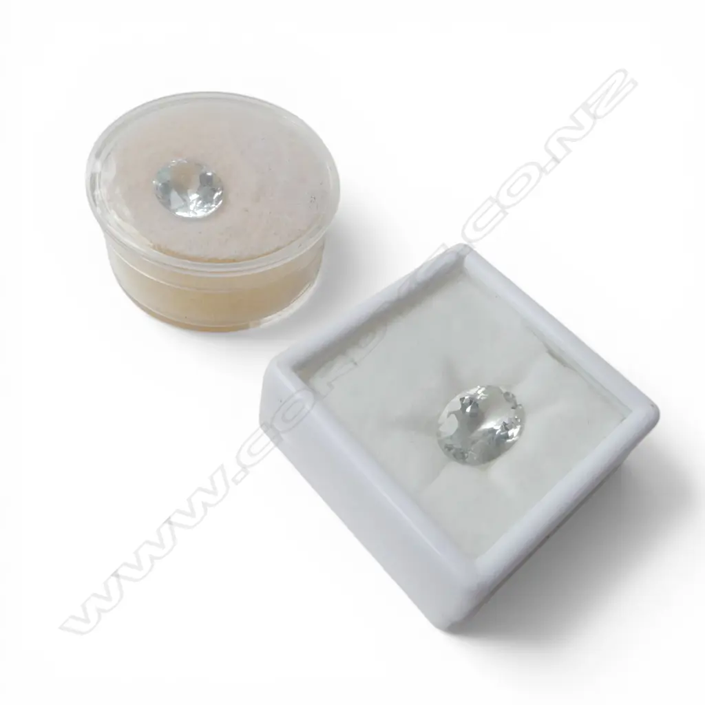 2 LGE OVAL FACET CUT TOPAZ GEMSTONES: 6.51ct + 5.60ct Image 1++