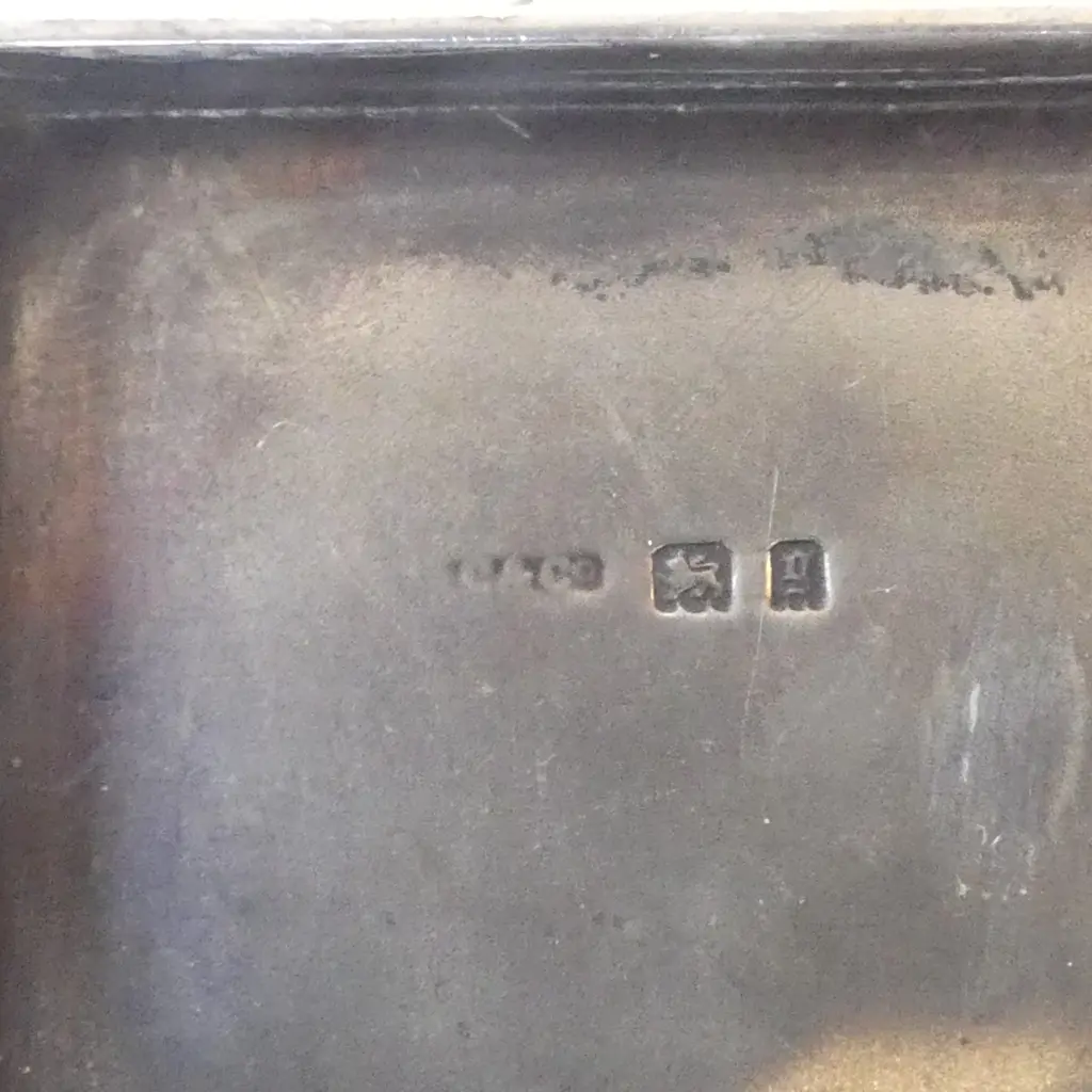 STG SILVER MATCHBOX w. STRIKER, LONDON 1922 W.55mm 123gms Image 1++