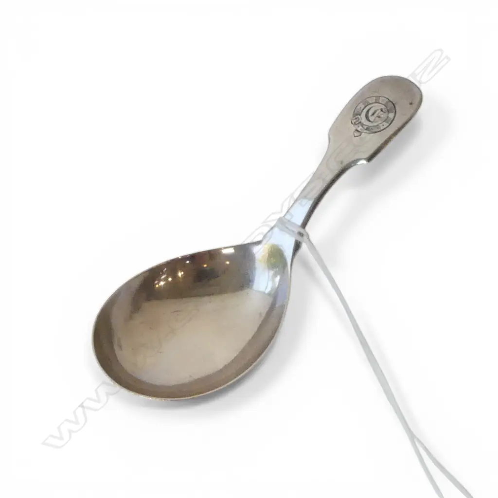 GEORGIAN STG SILVER TEA CADDY SPOON, WILLIAM EATON, LONDON 1829, 14.95gms Image 1++