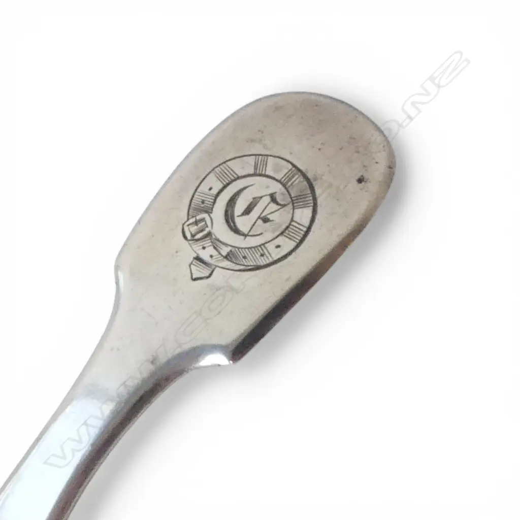 GEORGIAN STG SILVER TEA CADDY SPOON, WILLIAM EATON, LONDON 1829, 14.95gms Image 1++