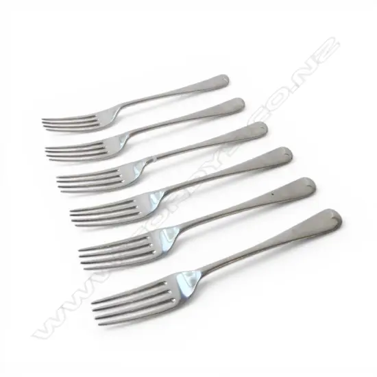 6 STG SILVER HANOVERIAN PATTERN FORKS, SHEFFILED 1930, 306gms