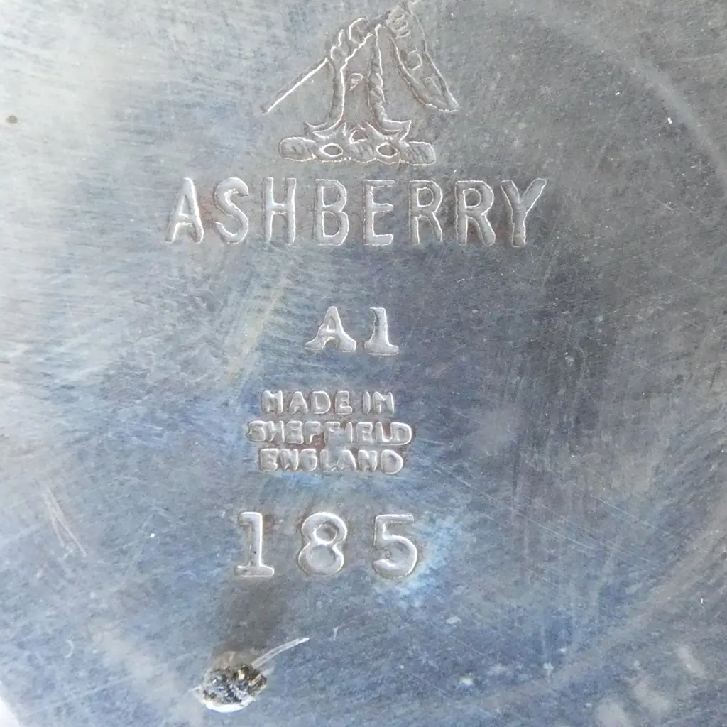 ASHBERRY SHEFFIELD PLATE TRAY Dia.425mm Image 1++