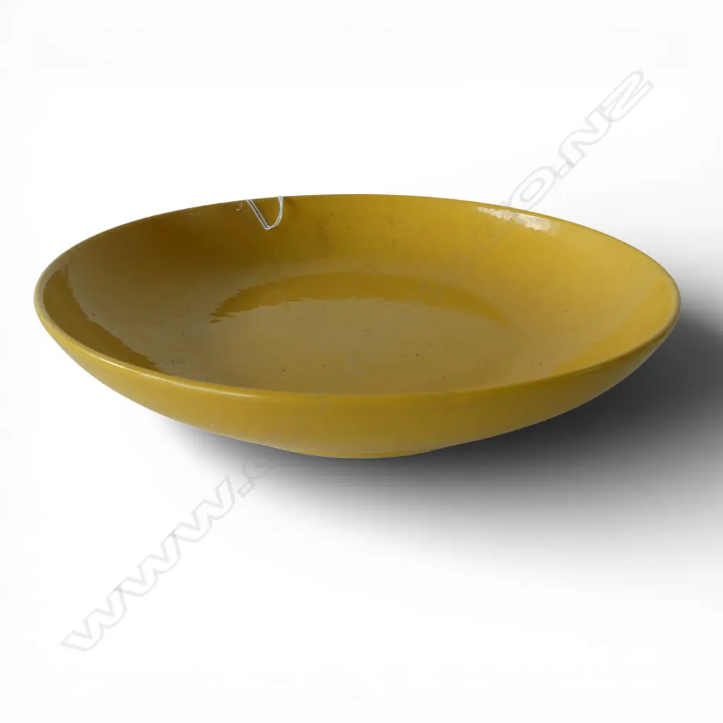 ORIENTAL YELLOW GLAZE PLATE EX. CHRISTIES HONG KONG 225mm dia  Image 1++
