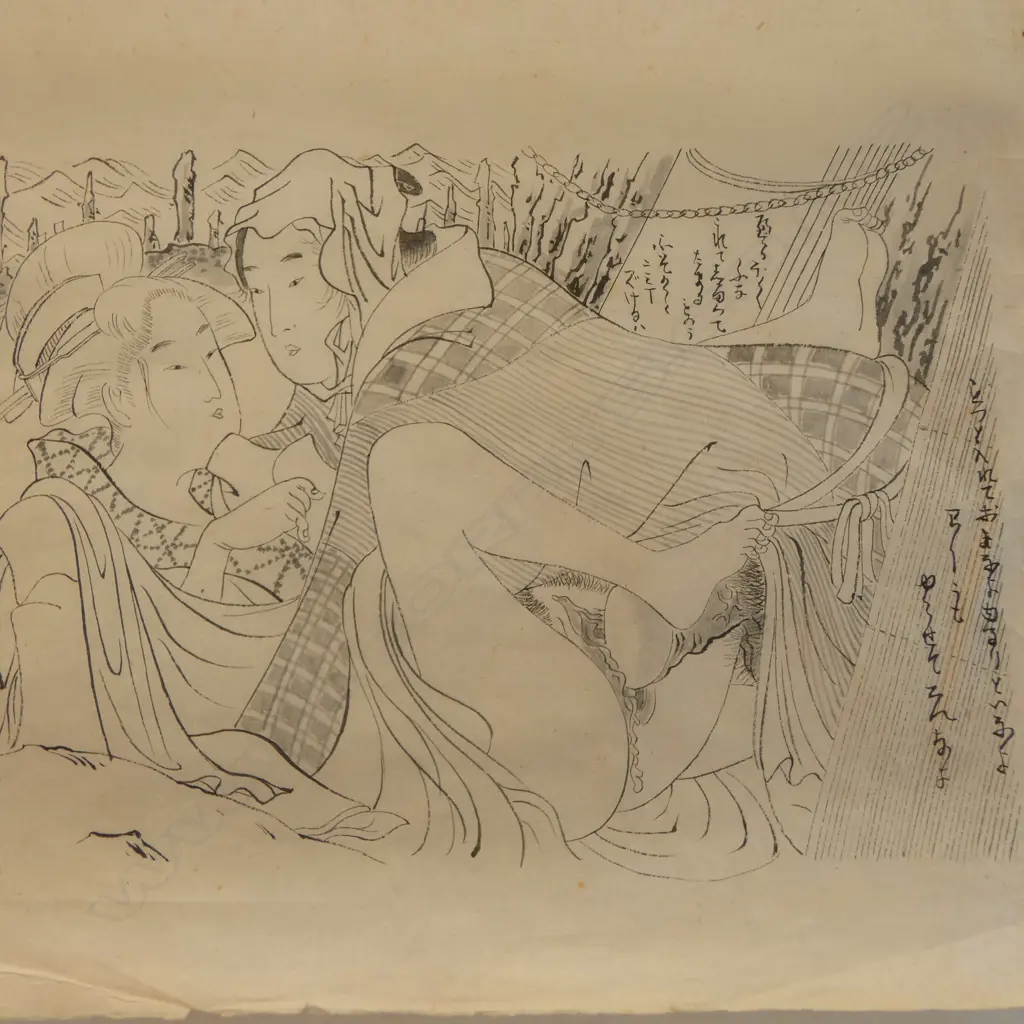 6 JAPANESE SHUNGA 325x340mm Image 1++