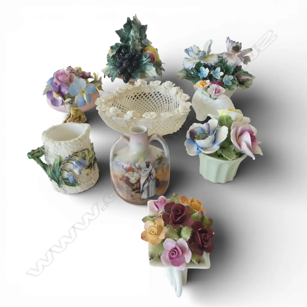 10 PCS MINITURE  & FLORAL CHINA H140MM TALLEST Image 1++
