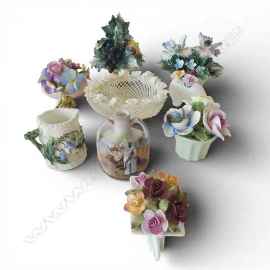 10 PCS MINITURE  & FLORAL CHINA H140MM TALLEST