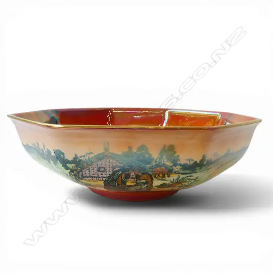 GRIMWADES MAORI WARE 'TE HONGI' OCTAGONAL BOWL, Dia.220mm