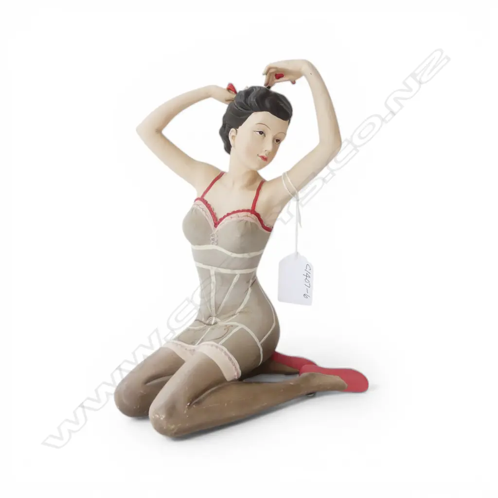 1950's CERAMIC PIN-UP FIGURINE, FAULTS H.210mm Image 1++