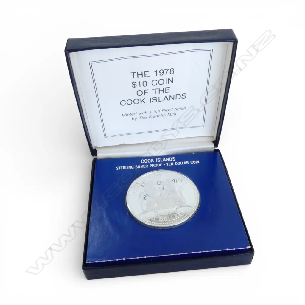 1978 COOK ISLANDS STG SILVER $10 COIN 27.9gms Image 1++