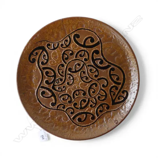 KEUM SUN LEE METALIC GLAZED PLATTER, Dia.240mm