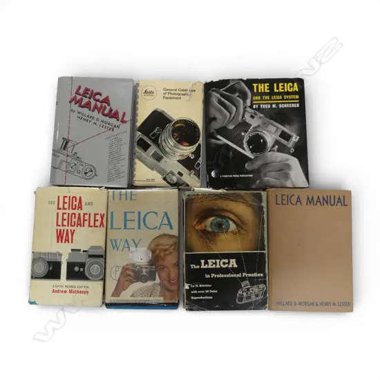 7 BOOKS ON CAMERAS; LEICA ETC