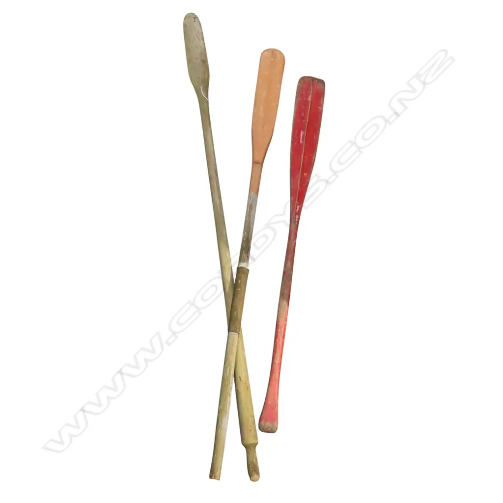3 WOODEN OARS L.2040mm Image 1++