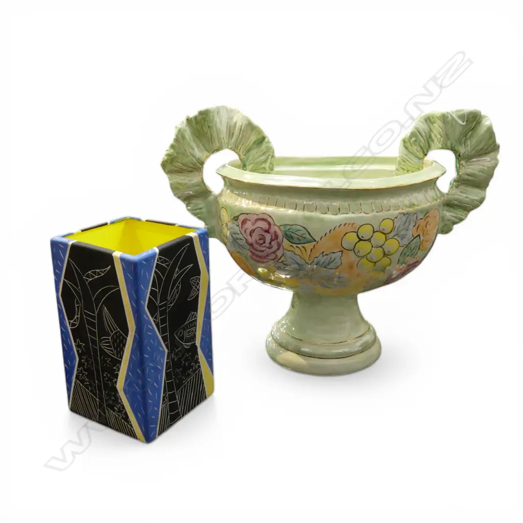 2 STUDIO POTTERY VASES H.345mm Image 1++