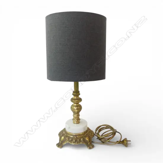 RETRO BRASS SIDE LAMP H550mm W.SHADE working