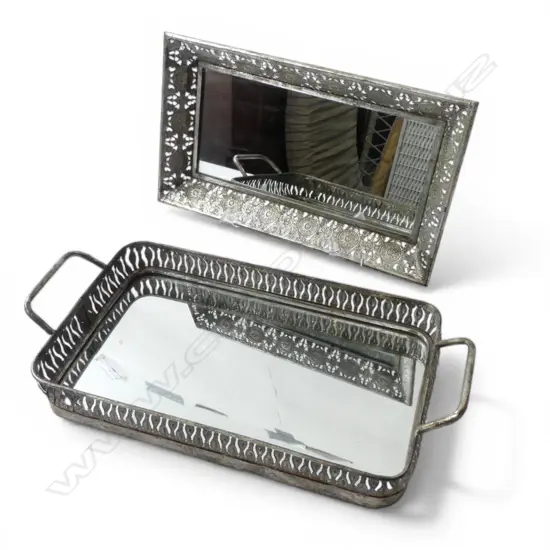 2 MIRRORED TRAYS L.520mm
