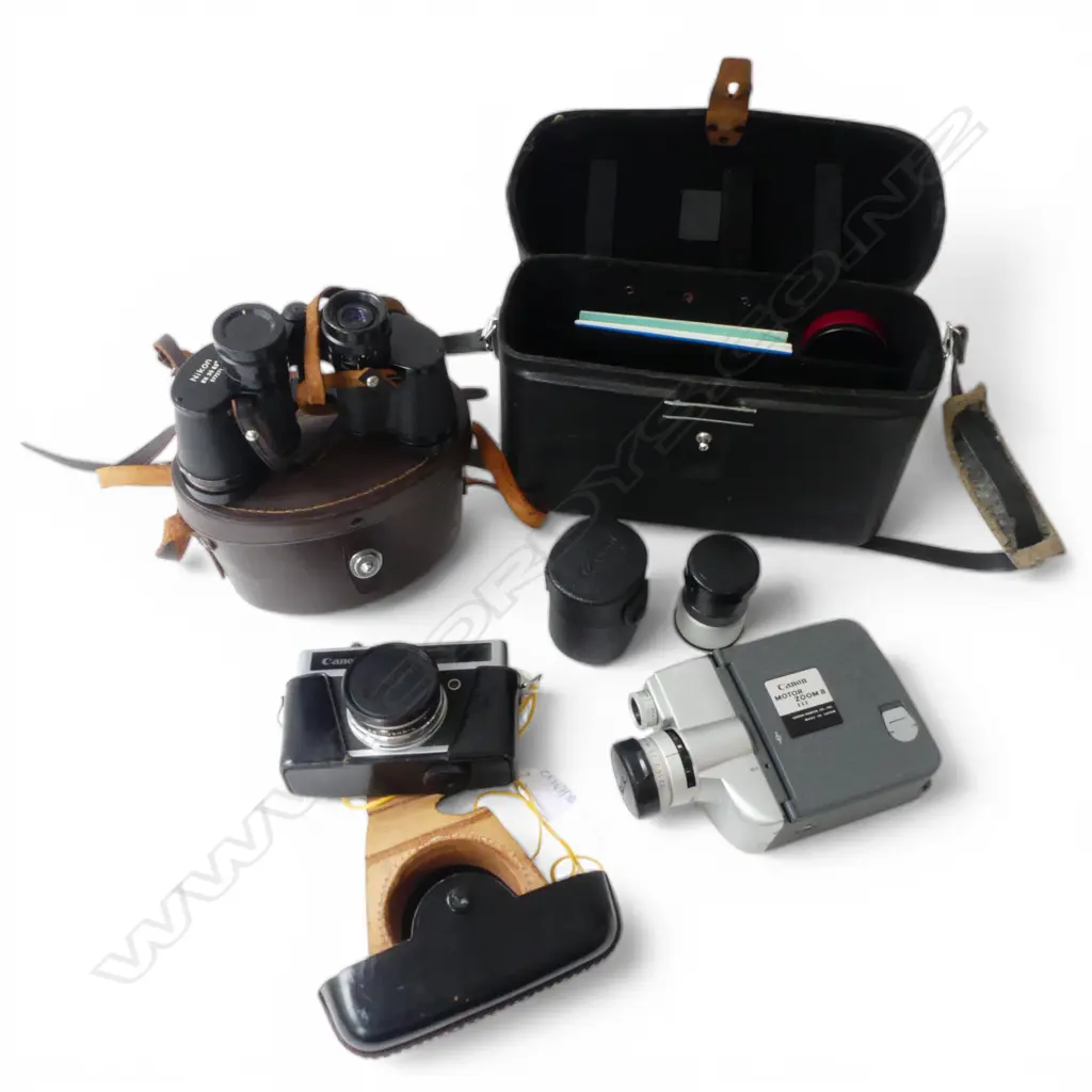 CANON 'CANONET JUNIOR' CAMERA, NIKON BINOCULARS, CANON FILM CAMERA Image 1++