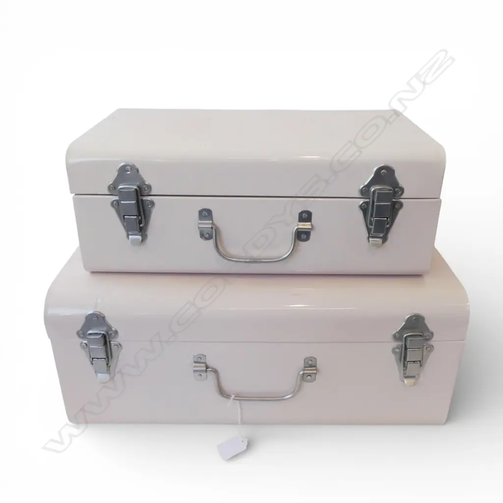 2 METAL TRUNKS W460 & 390mm Image 1++