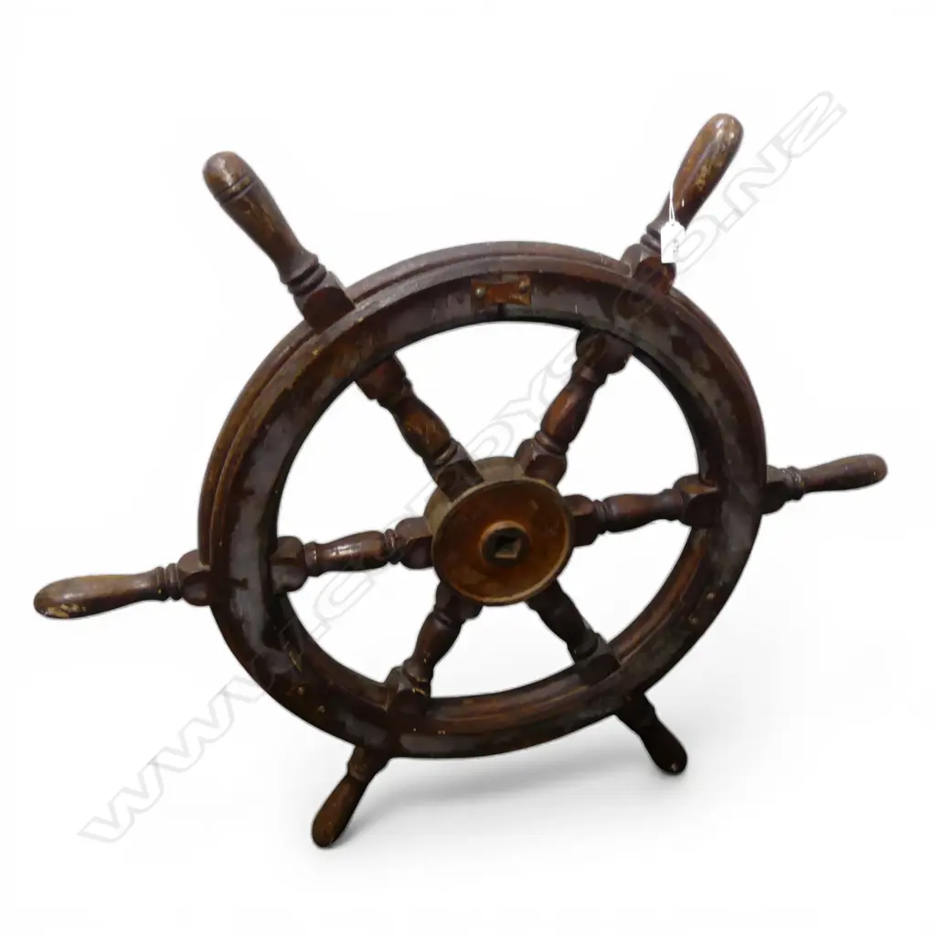 WOODEN SHIPS WHEEL 900mm dia Image 1++
