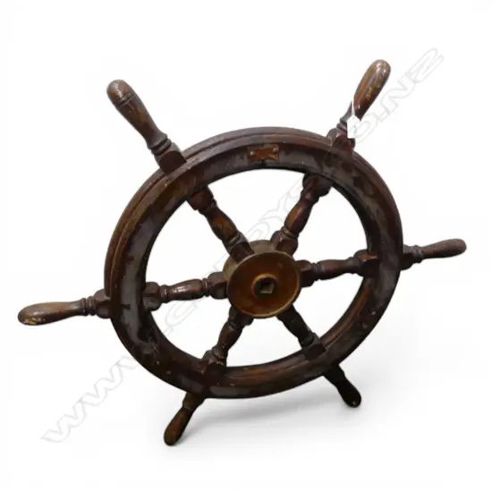 WOODEN SHIPS WHEEL 900mm dia