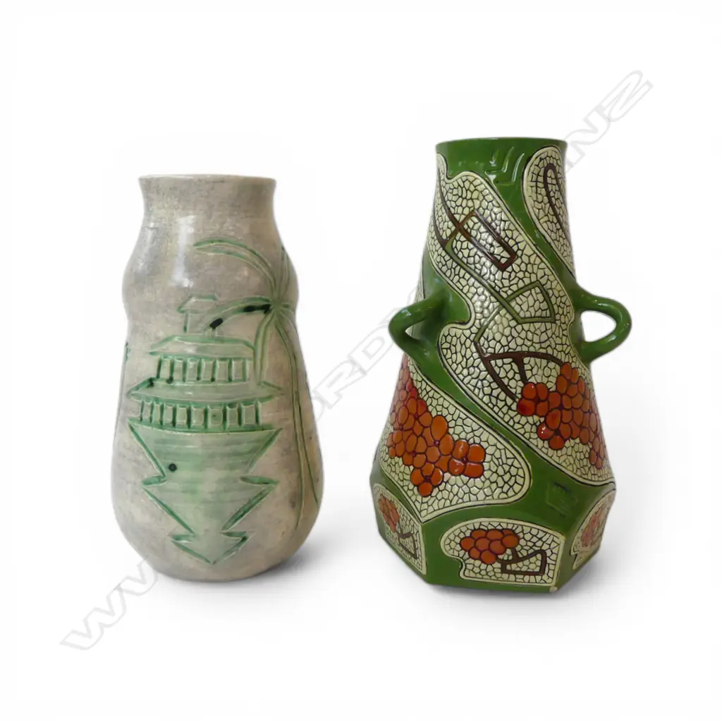 2 VASES; WS&S H.235mm AF, RADFORD H.215mm Image 1++