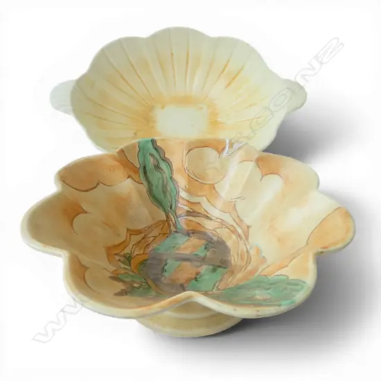 2 LG BESWICK BOWLS; 275mm dia rim repaired, OTHER W.440mm