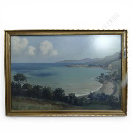 J. MAYCLAIR JNR, 'THORNTONS BAY' OIL ON BOARD, SIGNED AND TITLED, 295 X 430mm