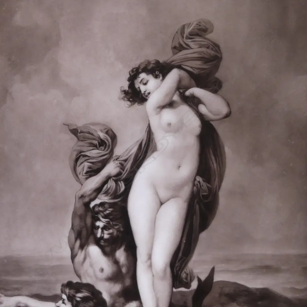 PORCELAIN PLAQUE TRANSFER OF 'THE RAPE OF AMYMOME' by FELIX HENRI GIACOMOTTI 250x180mm Image 1++