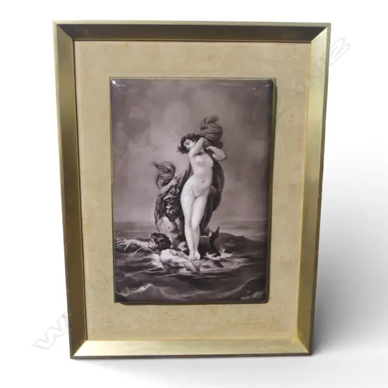 PORCELAIN PLAQUE TRANSFER OF 'THE RAPE OF AMYMOME' by FELIX HENRI GIACOMOTTI 250x180mm