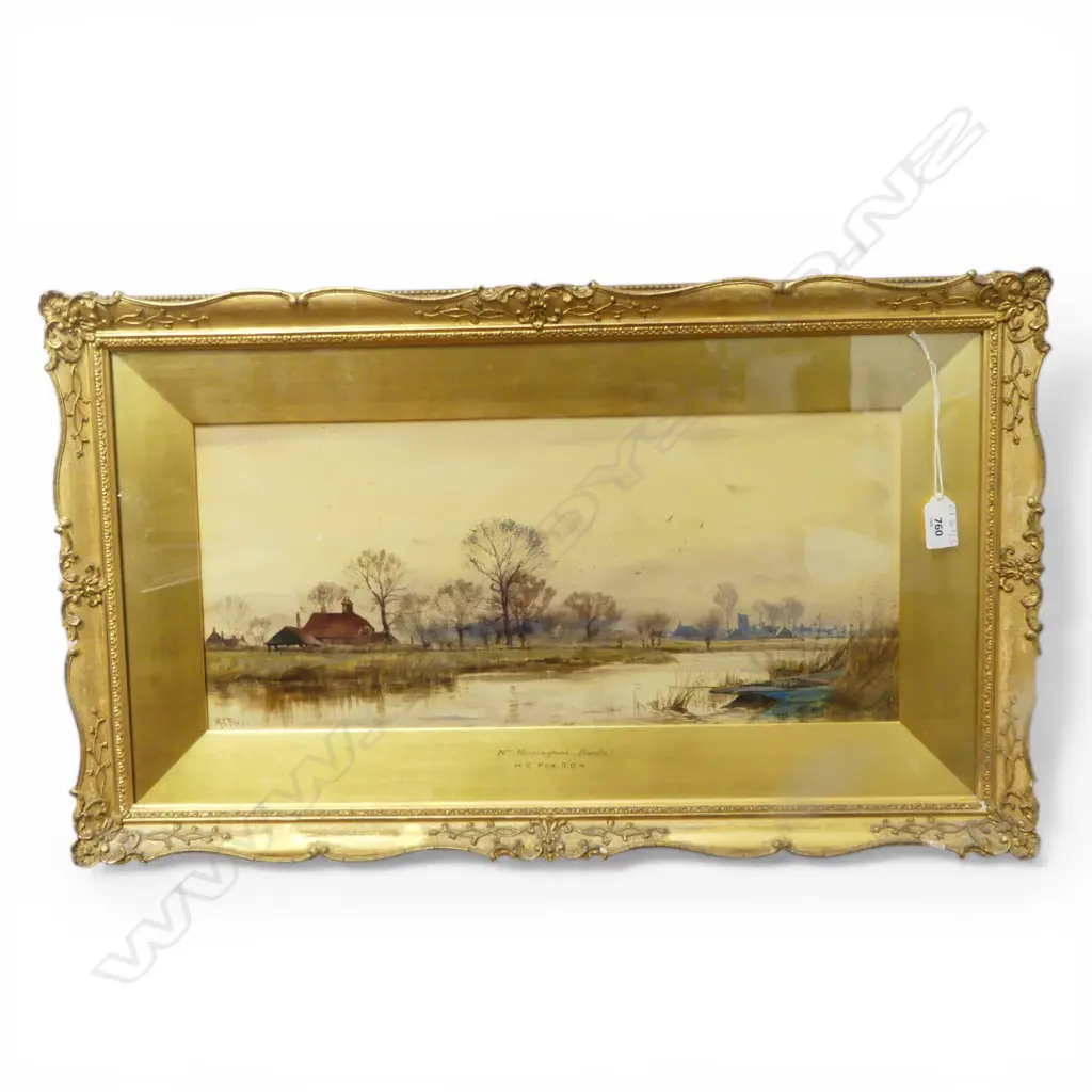 H. C. FOX RBA (1855-1929) 'NR. HEMINGFORD, HUNTS' WC 215x485mm Image 1++
