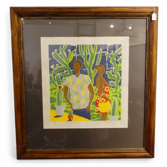 JOHN CAMPBELL, CACTUS HOUSE, PRINT Ed. 52/68, DATED 1987, 500x460mm