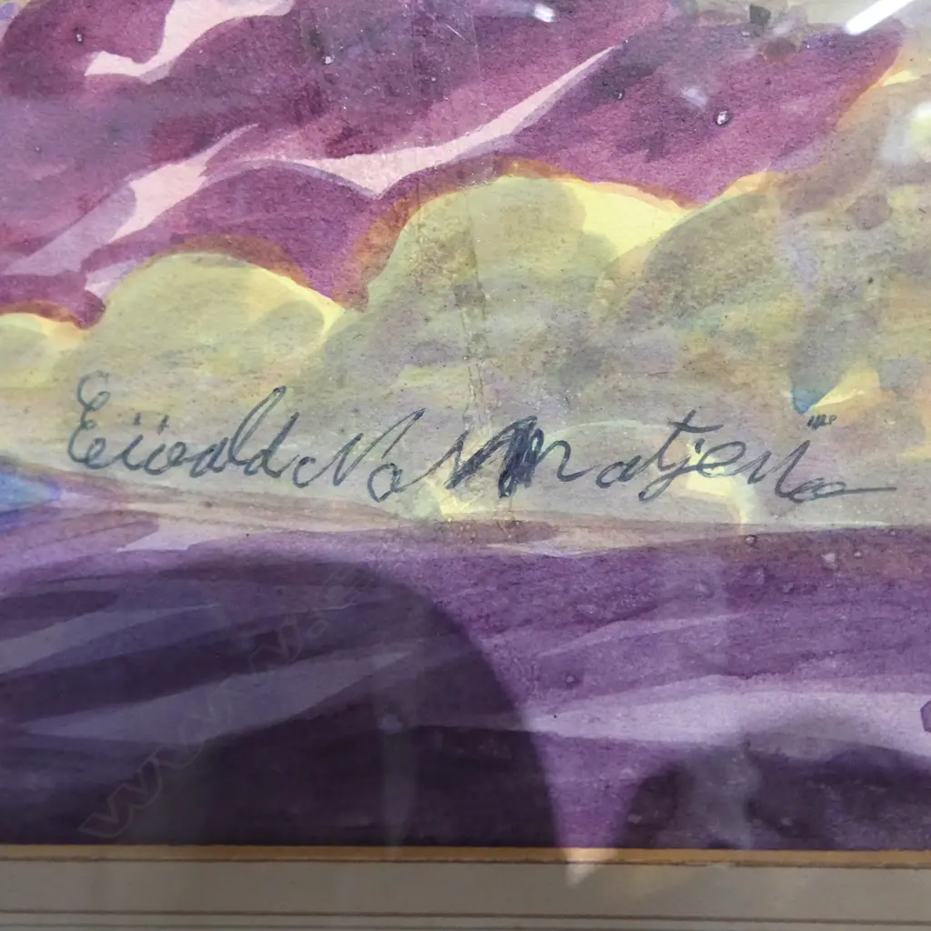 EWALD NAMATJIRA (1930-1984) AUSTRALIAN LANDSCAPE, WC 365x540mm Image 1++