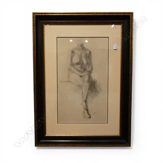 SIGNED NUDE, PENCIL ON PAPER 580x340mm