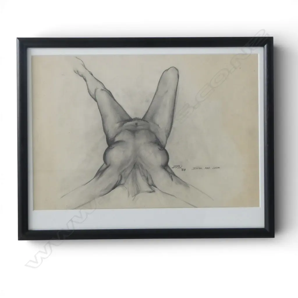 BRYAN JAMES, 'DETAIL FOR LEDA' 1964, PENCIL DRAWING, 255 X 370MM Image 1++