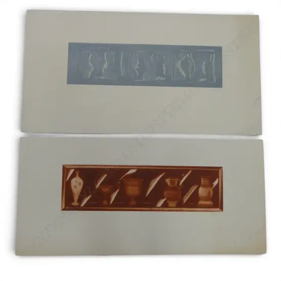 2 RODNEY FUMPSTON PRINTS; FRANCES HODGKINS VASES 10/30, DRAWING VASES 10/30 140x495mm BOTH WITH FOXING MARKS TO MARGIN